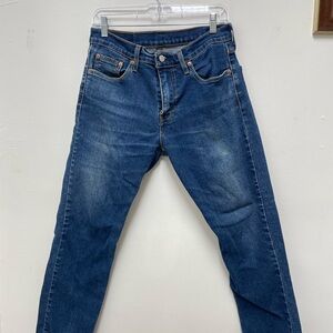 Levi's Men's Straight Fit Dark Blue Jeans